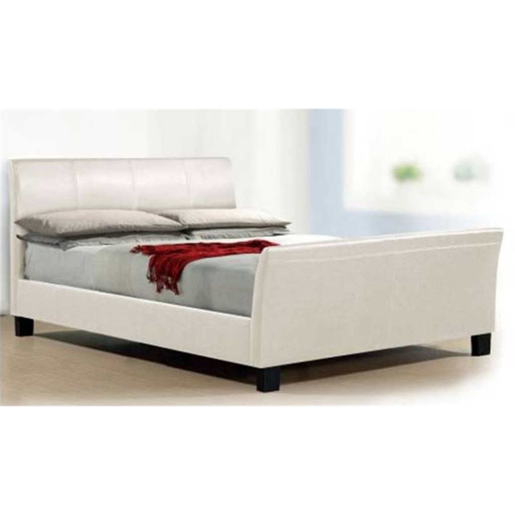  Faux Leather Sleigh Bed Frame  Small Double  Free Next Day Delivery