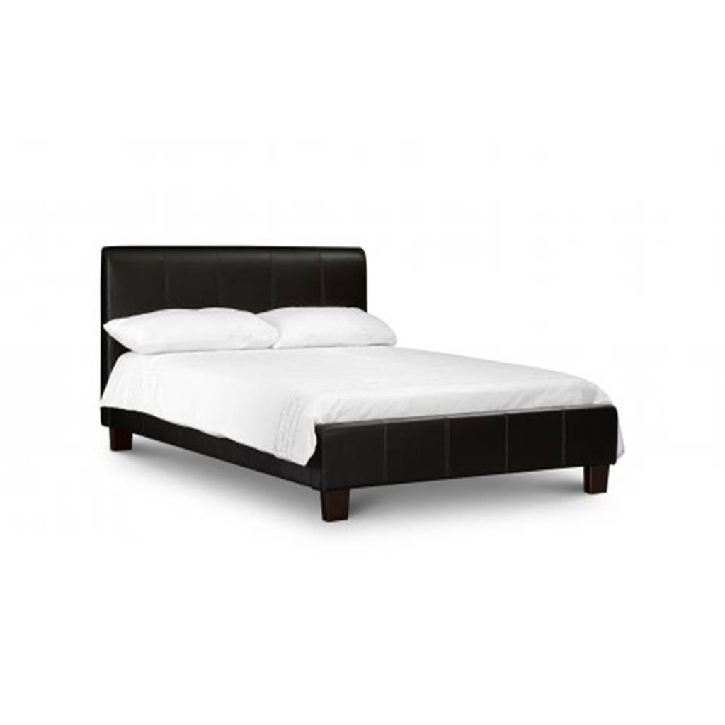 Vienna King Size Black Leather Bed Frame Free Next Day Delivery*