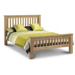 Premium Shaker Style Oak Bed Frame - High Foot End - Double 4ft 6" (135cm)