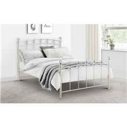 Crystal Finial Metal Bed Frame - Double 4ft 6" (135cm)