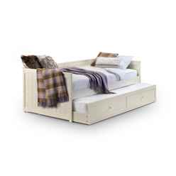 Premier Stone White Wooden Daybed  with Underbed Trundle - Single 3ft (90cm) (Guest Bed) - Best Seller 