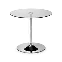 Modernistic Glass Pedestal Table (80cm Diameter)