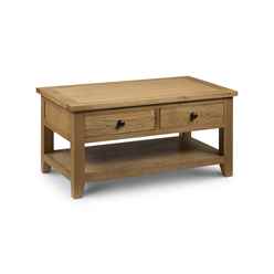 Heritage Solid Oak Coffee Table with 2 Drawers