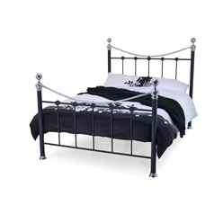 Cambridge Gloss Black and Chrome Bed Frame - Double 4ft 6" 