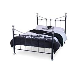 Cambridge Gloss Black and Chrome Bed Frame - King Size 5ft 