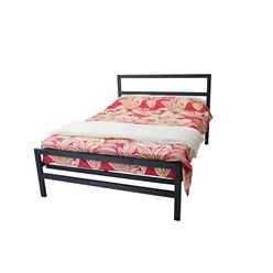 Black Textured Metal Bed Frame - Double 4ft 6" 
