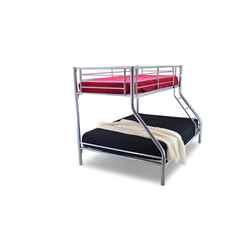 Trio Twin Sleeper Silver Bed Frame - Single 3ft and Double 4ft 6" 