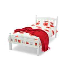 White Florence Bed Frame - Double 4ft 6" 