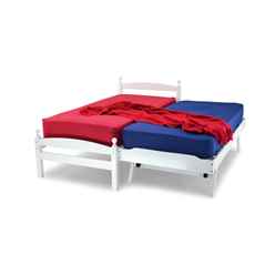 White Palermo Bed Frame + Guest Bed - Single 3ft 