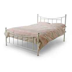 Bristol Ivory Metal Bed Frame - Double 4ft 6" - Free Next UK Delivery*