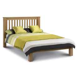 Premium Shaker Style Oak Bed Frame - Low Foot End - King Size 5ft (150cm) 
