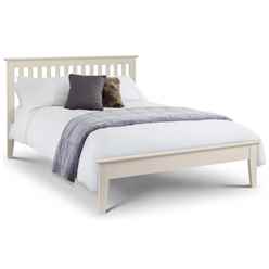 Premium Timeless Stone White Bed Frame - Double 4'6" (135cm) 