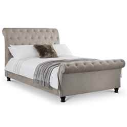 Premium Mink Chenille Sleigh Style Bed Frame - King 5ft (150cm) - Best Seller