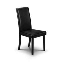 Black Faux Leather Dining Chair 