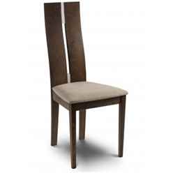 Unique Solid Beech with Walnut Finish Dining Chair