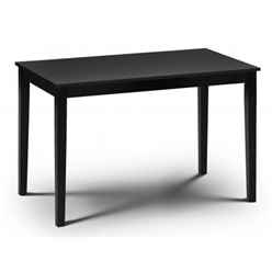 Simplistic Black Lacquer Rectangular Dining Table