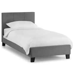Premium Light Grey Linen Fabric Style Bed Frame - Single 3ft (90cm) - Best Seller