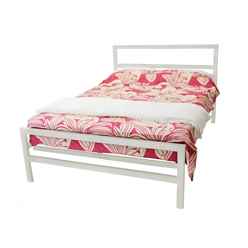 Ivory Metal Bed Frame - Double 4ft 6" 