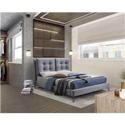 Modern Tuscan Fabric Grey Bed Frame - King 5ft