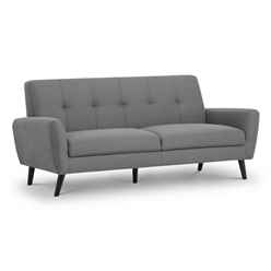 Grey Linen Fabric 3 Seater Sofa