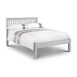 Premium Dove Grey Finish Shaker Style Low Foot End Bed - Double 4ft 6" (135cm)