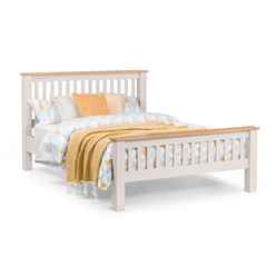 Elephant Grey Lacquer Two Tone Bed Frame - Double 4'6" (135cm) 