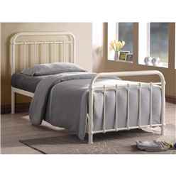 Classic Ivory Metal Bed Frame - King 5ft