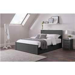 New England Anthracite Ottoman Bed - Double 4ft 6" (135cm)