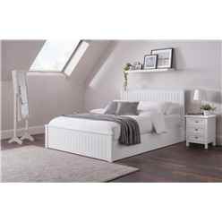 New England Surf White Ottoman Bed - King 5ft (150cm)