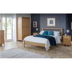 Premium Natural Oak Shaker Style Bed - Double 4ft 6" (135cm)
