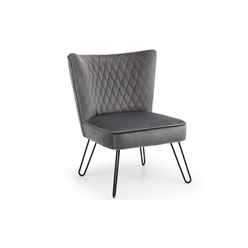 Grey Velvet Hairpin Chair