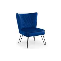 Blue Velvet Hairpin Chair
