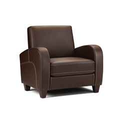 Armchair - Brown Faux Leather