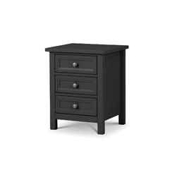 Premier Anthracite Bedside Drawers - 3 Drawers