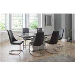 Grey Dining Set (6 Chairs)