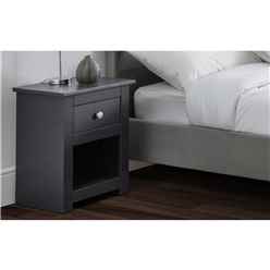 Traditional Anthracite Bedside Drawer - 1 Drawer