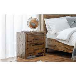 Rustic Oak Bedside Drawers - 2 Drawers