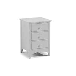 Timeless Dove Grey Bedside Drawer - 3 Drawers