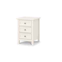 Premier Surf White Bedside Drawers - 3 Drawers