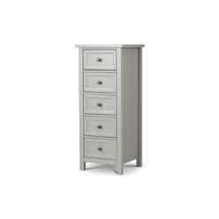 Premier Dove Grey 5 Drawer Tall Chest
