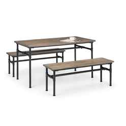 Carnegie Dining Table & 2 Benches