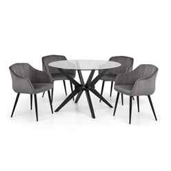 Hayden Dining Table & 4 Hobart Chairs