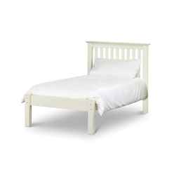 Premium Stone White Finish Shaker Style Low Foot End Bed - Single 3ft (90cm) - Best Sellers