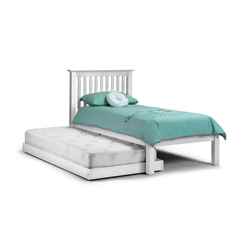 Premium Stone White Finish Hideaway Shaker Style Low Foot End Bed + Underbed - 2 x Single 3ft (90cm)