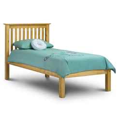 Premium Pine Finish Shaker Style Low Foot End Bed - Single 3ft (90cm)  - Best Seller