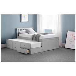 Premier Light Grey Day Bed Single 3ft (90cm) + Pull Out Bed (Guest Bed)