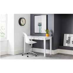 White Office Chair With Chrome Starbase