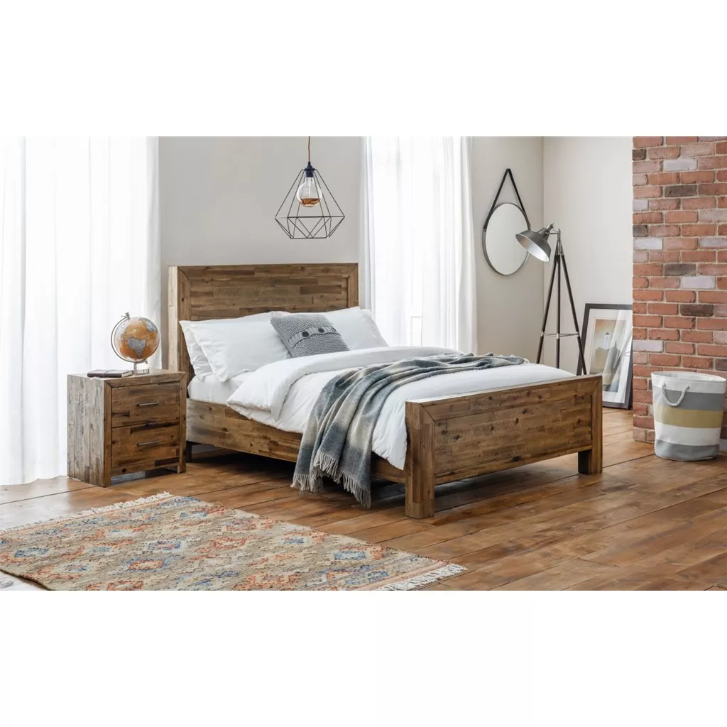 Rustic oak discount bed frame