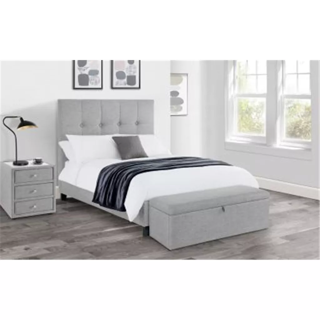 Grey fabric blanket box online