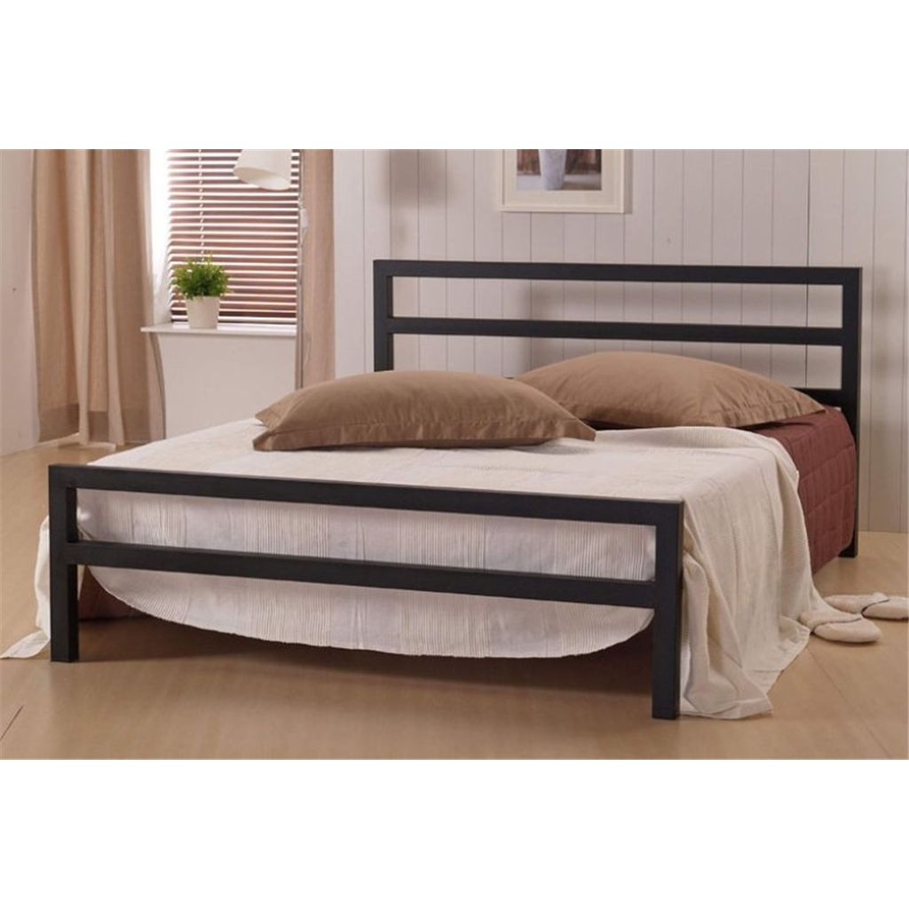 Square Tubular Black Metal Bed Frame Small Double 4ft Square Tubular Black Metal Bed Frame Small Double 4ft
